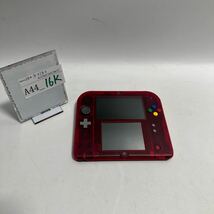 「A44_16K」」ジャンク　ニンテンドー2DS FTR-001 ポケットモンスター赤 限定版　液晶割れ、バッテリー劣化ジャンク品(240513)_画像1