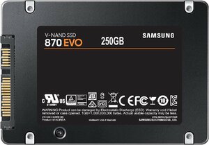 Samsung 870 EVO 250GB SATA 2.5インチ(6.3cm)内蔵ソリッドステートドライブ (SSD) (MZ-77E250)