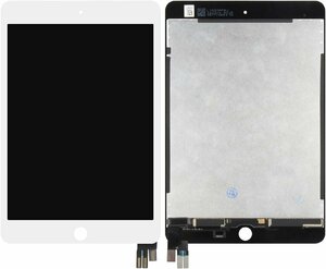 iPad Mini5 2019 A2133 A2124 A2126 A2125 修理交換用液晶タッチスクリーン セットタブレットフロントパネル修理工具パーツ付き (ホワイト)