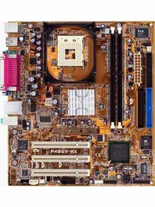 美品 ASUS P4BGV-MX マザーボード Intel 845GV Socket 478 Micro ATX メモリ最大2G対応 保証あり　