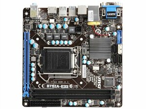 美品 MSI B75IA-E33 マザーボード Intel B75 LGA 1155 Mini-ITX メモリ最大16G対応 保証あり　