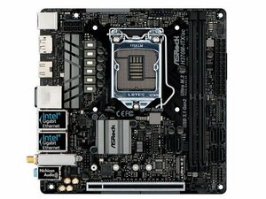 未使用に近い ASRock H370M-ITX/ac マザーボード Intel H370 LGA 1151 Mini-ITX メモリ最大32G対応 保証あり　