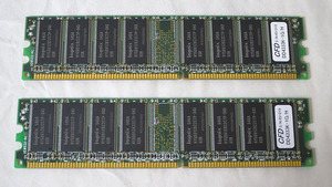 CFD DD4333K-1G/H　DDR400　PC3200　hynix　2枚セット　合計2GB