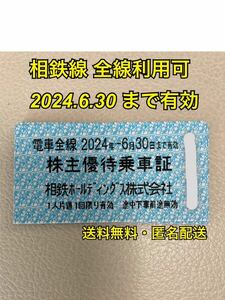 送料無料・匿名配送 相鉄線 株主優待切符 10枚 2024年6月30日まで有効