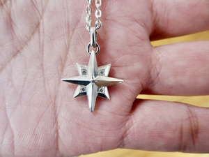 Art hand Auction Nino Chokin Galaxy Diamond Pendant Handmade 201b, Men's Accessories, necklace, Silver