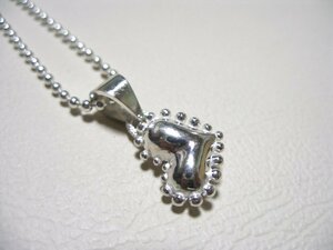 Art hand Auction Nino Chokin Platinum Shakadama Heart Pendant Handmade 130, Women's Accessories, necklace, pendant, platinum