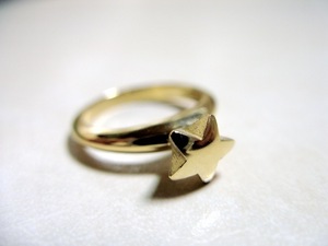 Art hand Auction Nino Chokin Gold Ring Star Handmade 11, ring, Silver, No. 13~