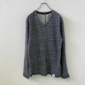 SK72　AZUL by moussy 長袖　Vネックニット グレー メンズ M