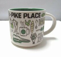 ♪STARBUCKS(スターバックス)PIKE PLACE(パイクプレイス)マグカップ/シアトル1号店/スタバ/陶器_画像1