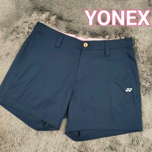 YONEX 春夏ゴルフウェア ゴルフパンツ ショートパンツ 紺色 ネイビー レディース Lサイズ