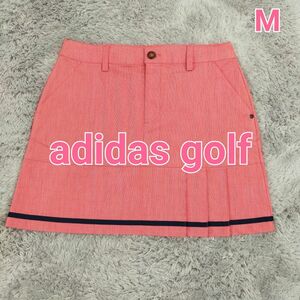 未使用 adidas アディダス ゴルフウェア ゴルフスカート ピンク色 サイドプリーツ ストレッチ レディース Mサイズ
