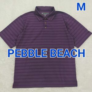 ペブルビーチ ゴルフウェア ポロシャツ ゴルフシャツ 半袖 紫色 速乾ドライ ストレッチ ゆったり コストコ 日本のLくらい 