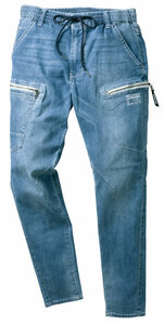  gran Cisco LL(86cm) MB medium blue Denim i-ji pants GC-S132 Easy tapered GRANCISCO limited goods ②