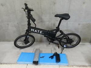 MATE CITY Mate City black 20×1.95 -inch folding site stand key ×2 electric bike E bike control 6k0515A-jitensha