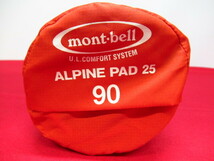 mont-bell モンベル U.L.コンフォートシステム ALPINE PAD 25 90 アルパインパッド 90cm キャンプ アウトドア 管理6NT0511F-B06_画像10