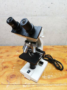 MIZAR ミザール 型番不明 研究用大型双眼顕微鏡 対物レンズ 4/10/40/100 動作確認済み 管理6k0518G-D05