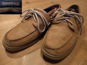 SPERRY TOP SIDERs Perry top rhinoceros da- leather shoes deck shoes leather shoes tea size 8M approximately 26.