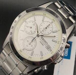 新品保管品 SEIKO CHRONOGRAPH セイコー クロノグラフ メンズ腕時計 セイコーウォッチ 正規流通品 送料無料 SND363P1 シルバー