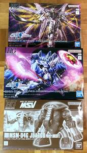 ☆ＨＧ　１／１４４　マイティーストライクフリ－ダムガンダム・ギャンシュトロ－ム・ジュアッグ（Ver.MSV）再販　プラモデル３点セット☆