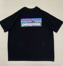 patagonia★P-6 Logo Responsibili-Tee パタゴニア レスポンシビリティ ロゴ Tシャツ 半袖 メンズ ブラック XL_画像2