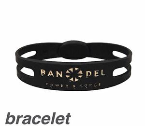 新品未使用　BANDEL ブレスレット L 19.0cm ブラックゴールド　メタリックシリーズ　磁気