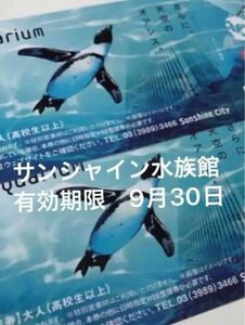 サンシャイン水族館　チケット　入場券　2枚　