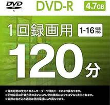 【Amazon.co.jp限定】 バッファロー DVD-R 1回録画用 4.7GB 50枚 スピンドル CPRM 片面 1-16倍_画像2