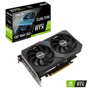 動作品 ASUS DUAL-RTX3060TI-O8G-MINI-V2 OC Edition NVIDIA GeForce RTX3060Ti 8GB GDDR6 グラフィックボード ゲーミング