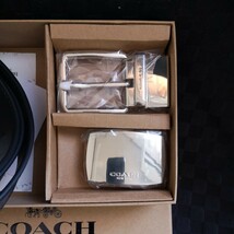 NO17ブラック 新品未使用 正規品COACH コーチ リバーシブル ベルトメンズベルト_画像5