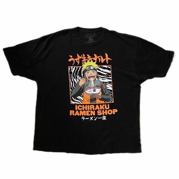 NARUTO ナルト うずまきナルト メキシコ製 ラーメン一楽 Tシャツ カットソー 丸胴 USA企画 3XLサイズ