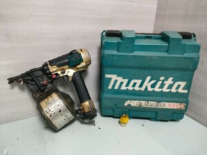 A066/ makita マキタ AN633H 高圧エア釘打機 ワイヤ釘32〜65mm シート釘32〜65mm【ジャンク】専用ケース付き