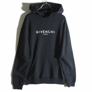 M5260f31　▼GIVENCHY ジバンシィ▼　20SS コットン ロゴ プルオーバーパーカー ブラック XS / 黒 オーバーサイズ レディース シーズンレス