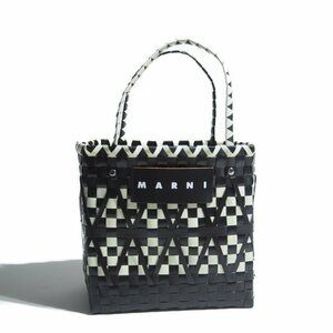 C2019R4 VMARNI Marni V как новый 23 год FLOWER CAFE PICNIC BAG цветок Cafe пикник сумка черный / чёрный корзина весна лето 