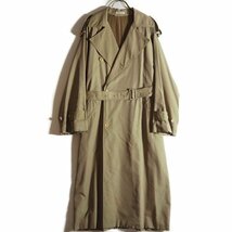 M8414z4　▼AURALEE オーラリー▼　WASHED FINX CUPRO TWILL LONG COAT オーバーサイズ コットン トレンチコート ベージュ 0 春秋_画像1