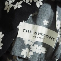 M9149f19　▼THE SHINZONE シンゾーン▼　23SS MET DRESS メットドレス レーヨン フラワープリント ワンピース ブラック 36 半袖 花柄 春夏_画像5