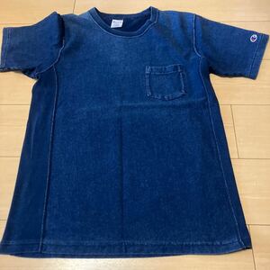 Champion REVERSE WEAVE 半袖 Tシャツ ポケット付 XL インディゴブルー C3-H307 チャンピオン リバース ウィーヴ (240508)