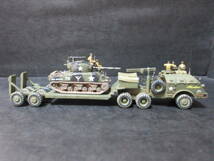 1/144完成品 M26戦車回収車(ドラゴンワゴン)牽引姿勢 & M4A3(76)W VVSSシャーマン戦車_画像2