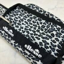 未使用 エレッセ ellesse ポーチ ショルダーバッグ 黒 豹柄 レオパード レディース_画像6