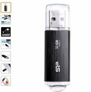 SILICON POWER USB MEMORY 32GB USB3.1 & USB3.0 THE HAIRLINE DESIGN Blaze B02 SP032GBUF3B02V1K