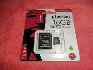 Kingston micro SDHC CARD 16GB CLASS 10 UHS-I OK WITH ADAPTER Canvas Select SDCS/16GB NO2