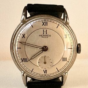ウルトラレア ヴィンテージ メンズ腕時計 エルメス パリ ワークウェル手巻き　1950年代　極美品　 アンティーク
