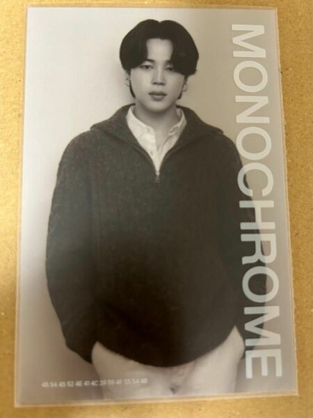 monochrome printed photo ジミン3