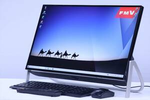 【1円～】Office2019搭載！狭額ベゼル23.8型FHD液晶All-in-one！ESPRIMO FH WF1/B1 i3-7100U RAM8GB 1TB Win10 DVD