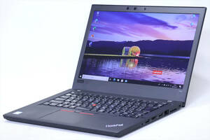 【即配】WQHD液晶 Corei7モデル！バッテリー良好！GeForceMX150搭載！ThinkPad T480s i7-8650U RAM16G SSD256G 14型 Win10 Office2019