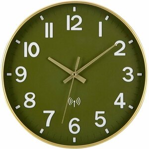  новый товар AUTVIVID оливковый зеленый подарок часть магазин украшение .. легктй для просмотра дом цельный цифра тихий звук электро-магнитные часы настенные часы 116