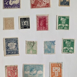 ◆韓国切手  バラ 250枚以上 コレクション 海外 アジア 1950年代など KOREA 古切手の画像5