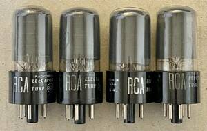 ■USED37738■ RCA 6V6GT（スモークガラス、ボトムゲッター）４本セット