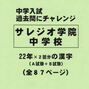 【特典付き】サレジオ学院中学校（神奈川）の２２年分の過去問『漢字の読み・書き』