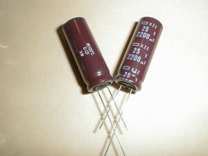 Nippon Chemi-Con height performance * electrolytic capacitor 25V 2200μF 2 piece 20