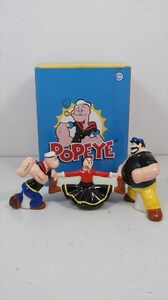 WESTLAND ポパイ/オリーブ/ブルート マグネティック ソルト&ペッパー POPEYE 陶器製 アメコミ キャラクター 雑貨[未使用品]